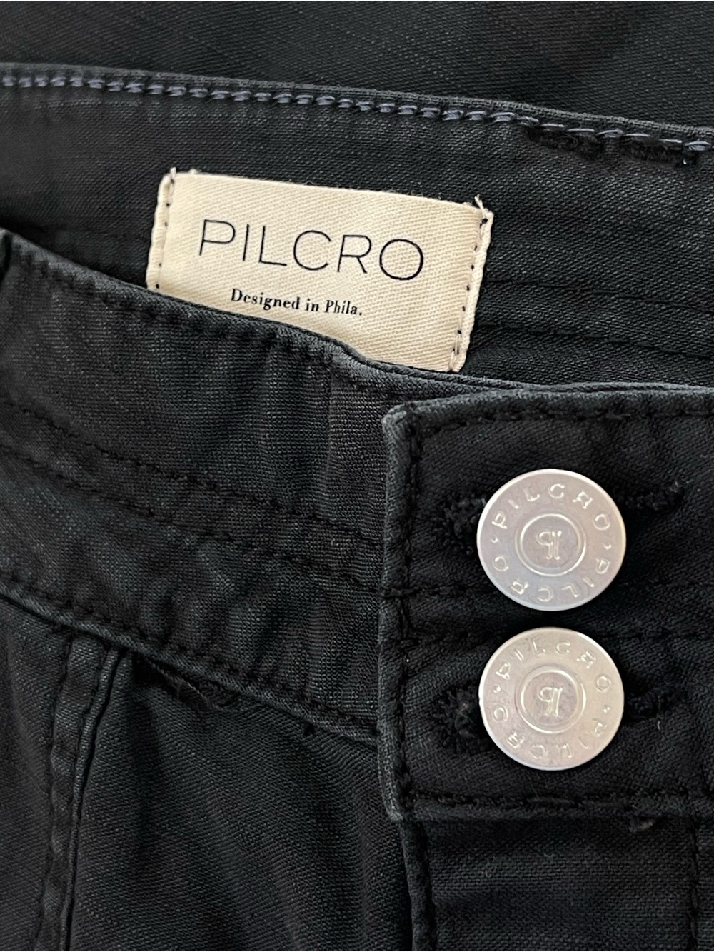 Anthropologie Pilcro Black Wash Carbon The Wanderer Utility Pants Sz 28 NWT - Picture 8 of 14